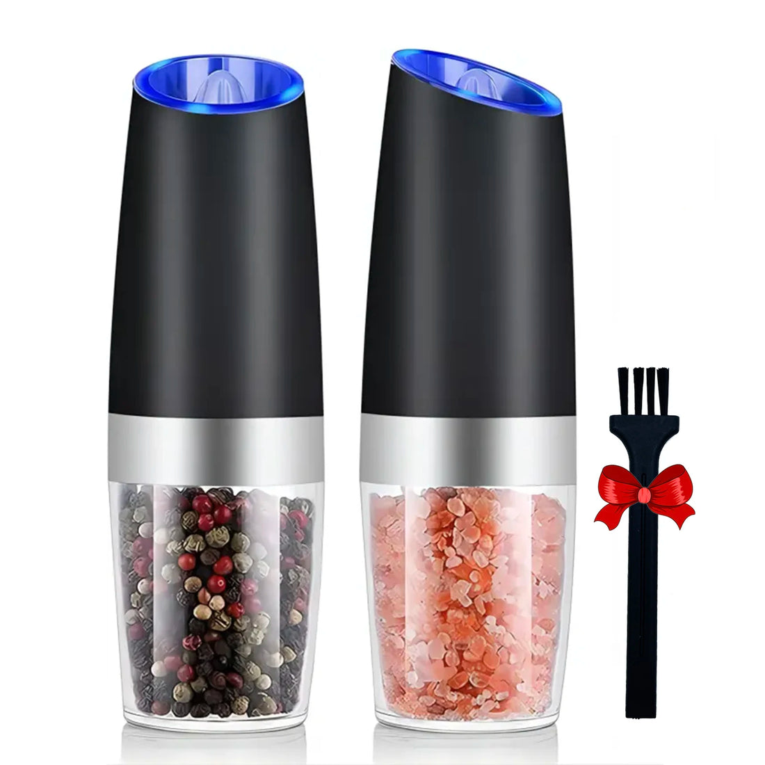 Gravity Electric Salt & Pepper Grinder Auto Tilt, Adjustable Coarseness (Battery Powered)