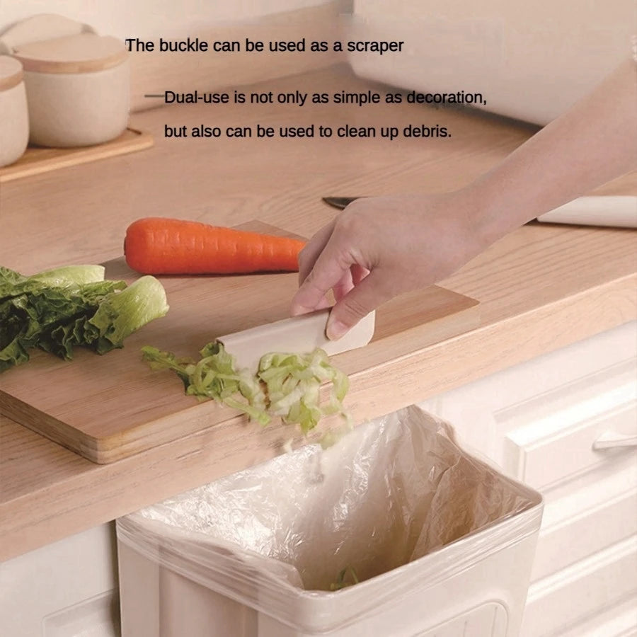 Foldable Hanging Kitchen Trash Can Space-Saving Cabinet Waste Bin