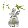 Angel Figurine Crystal Glass Vase Mini 5.5cm - Handmade Tabletop Decor for Home, Office & Wedding Gift