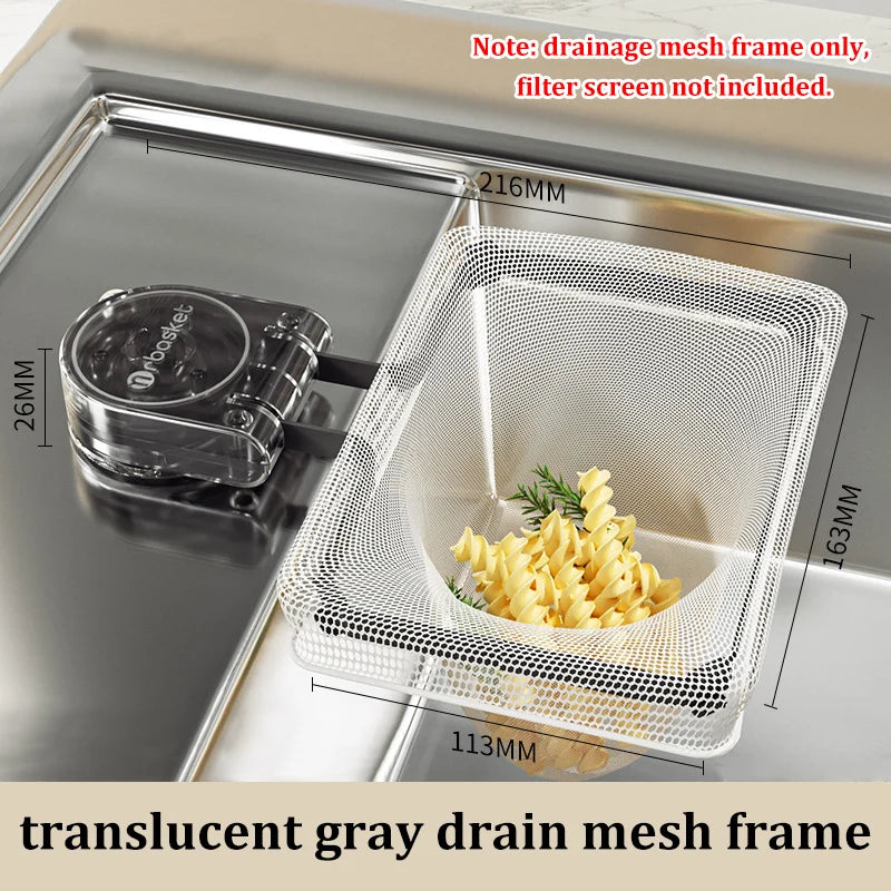 Suction Sink Drain Net Rack Anti-Clog Kitchen Waste Filter
