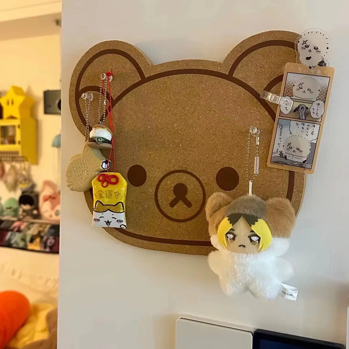 Cartoon Felt Board Wall Decor Panel - Rilakkuma Bear Wall Sticker for Children's Room Decoration - Hom Haven