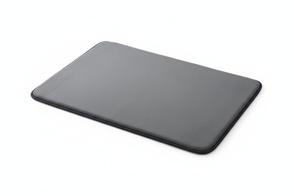 Solid Color Thick Sponge Bathroom Floor Mat - Absorbent Non-Slip Flannel Shower & Door Mat - Hom Haven