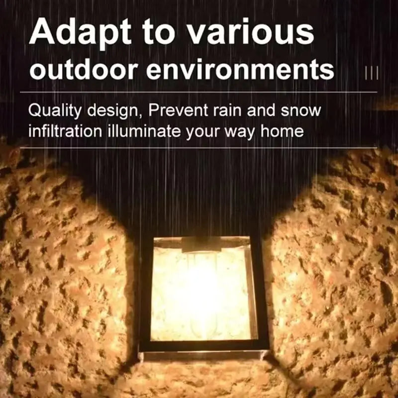 Solar Powered Waterproof LED Wall Light with Motion Sensor for Outdoor Garden