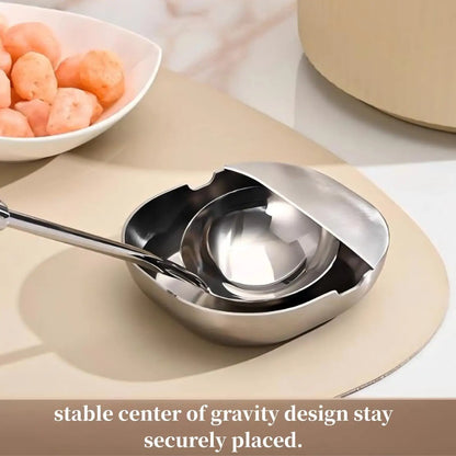 Stainless Steel Spoon Rest Stove Top Utensil Holder for Kitchen Cooking Tools - Hom Haven