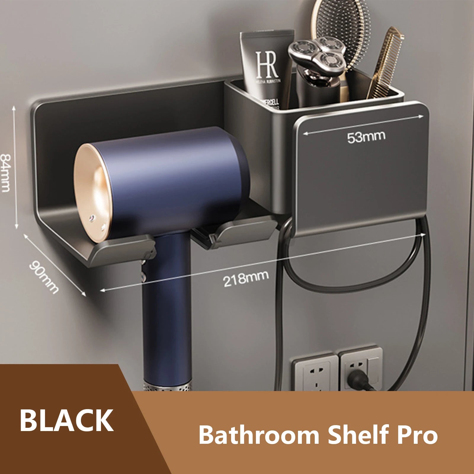 Hair Dryer Holder Wall Dryer Cradle Straightener Stand Hairdryer Organizer Box Toilet Blower Holder Shelf Bathroom Accessories