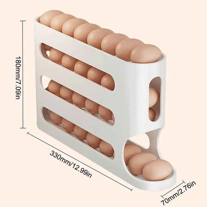 4-Layer Automatic Egg Dispenser - Smart Fridge Egg Organizer for Efficient Storage - Hom Haven