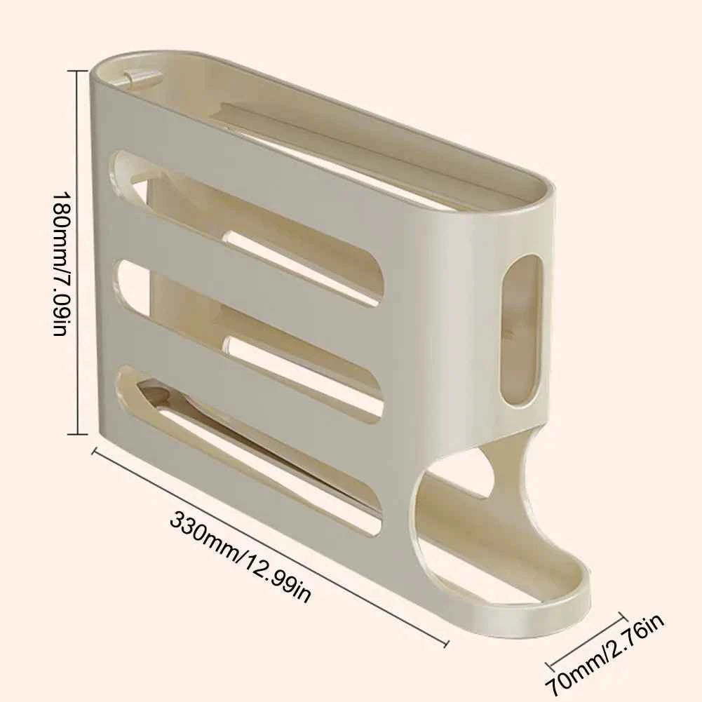 4-Layer Automatic Egg Dispenser - Smart Fridge Egg Organizer for Efficient Storage - Hom Haven