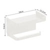 Toilet Paper Holder & Storage Rack - Plastic Wall-Mounted Kitchen Towel, Seasoning & Phone Holder