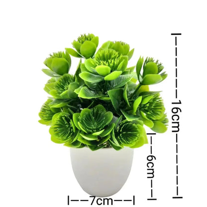 Mini Artificial Potted Flowers Bonsai - Fake Plant Table Decor & Home Garden Ornament - Hom Haven