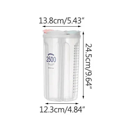 Moisture-Proof Sealed Grain Food Storage Tank - Multi-Grid Large Capacity Transparent Kitchen Organizer