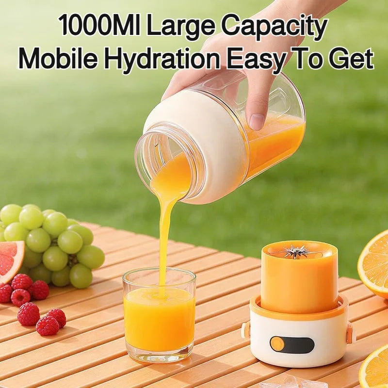 Portable Mini Blender USB Rechargeable Juicer Cup Multifunctional Ice Crushing Mixer for Home Travel Personal Fruit Juice
