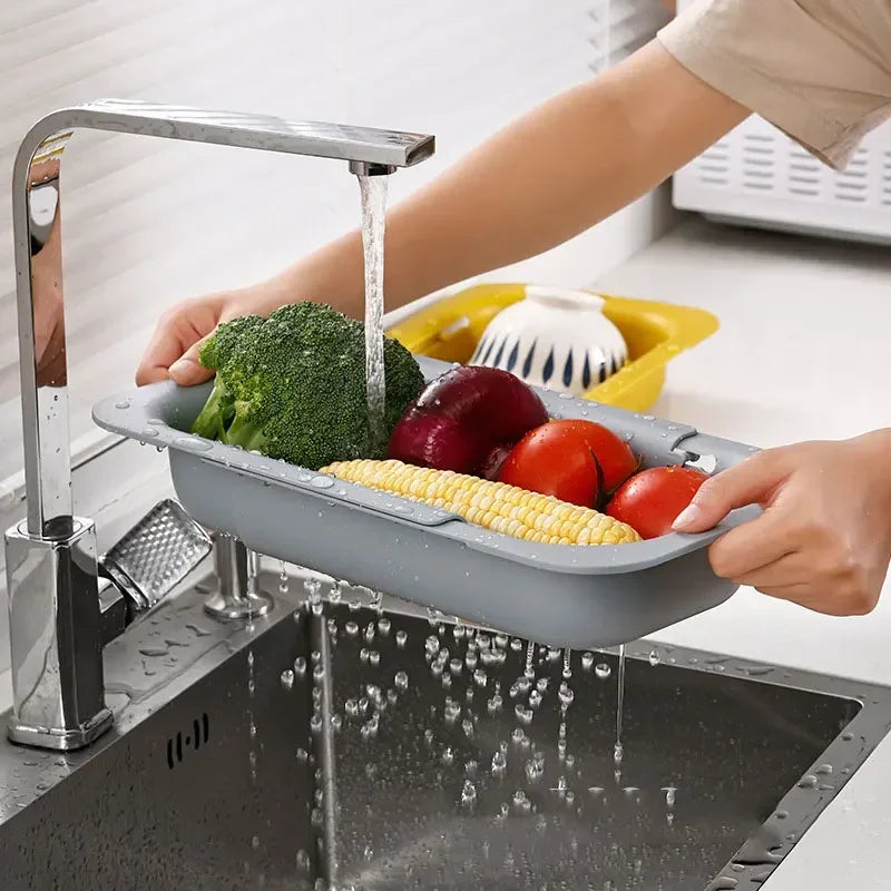 Adjustable Expandable Sink Drain Basket for Fruits & Vegetables