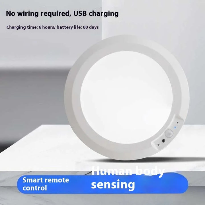 Rechargeable Motion Sensor LED Ceiling Light Magnetic Wireless Night Lamp
