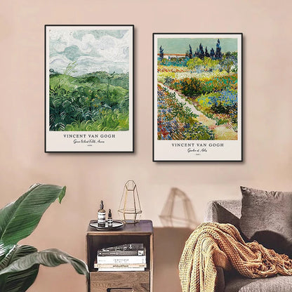 Vincent Van Gogh Starry Night Canvas Wall Art - Unframed Classic Painting Print for Living Room Decor - Hom Haven
