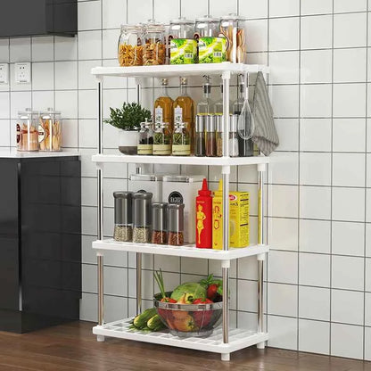 4-Layer Multi-Purpose Floor Standing Storage Rack - Bathroom, Kitchen & Living Room Organizer - Hom Haven