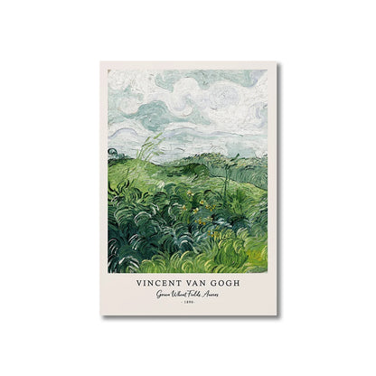 Vincent Van Gogh Starry Night Canvas Wall Art - Unframed Classic Painting Print for Living Room Decor - Hom Haven