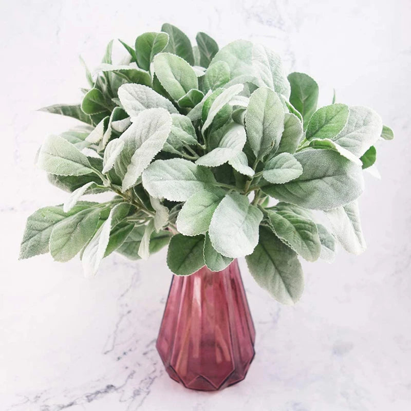 Artificial Plants Flocking Rabbit Ear Grass Wedding Christmas Decorations Vase for Home Scrapbooking DIY Gifts Box Autumn Garden