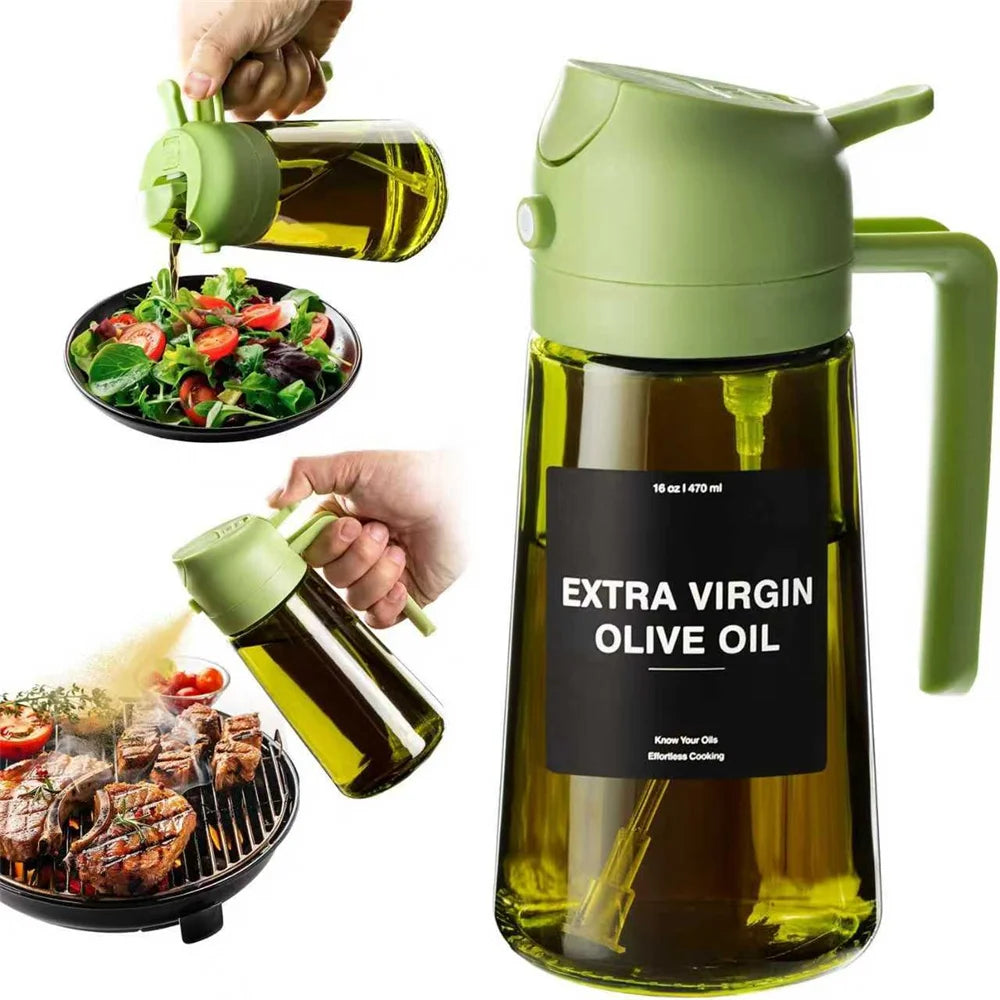 2-in-1 Olive Oil Dispenser & Sprayer (16oz / 470ml)