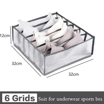 Foldable Underwear Drawer Organizer - Closet Divider Storage Box for Socks, Bras & Underpants - Hom Haven