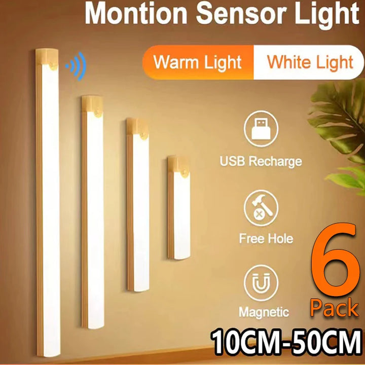 Rechargeable Motion Sensor Under Cabinet Magnetic LED Strip Light