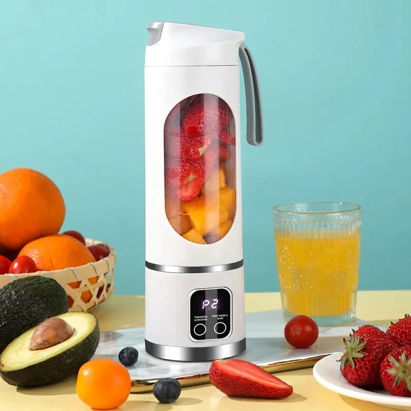 Portable 10-Blade USB Rechargeable Blender 450ml for Smoothies and Ice