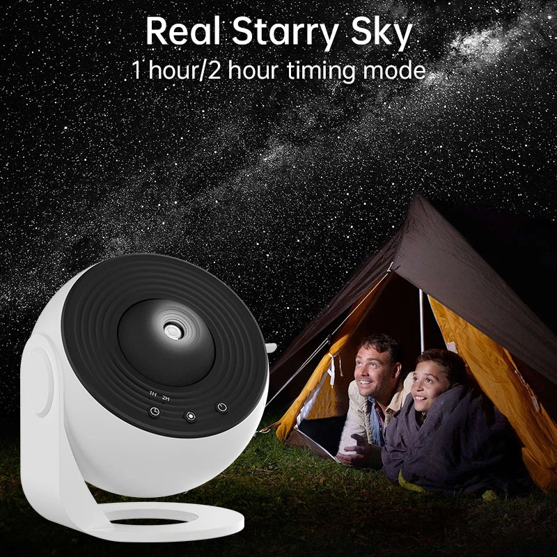 Galaxy Starry Sky Projector 360° Rotating Night Light for Bedroom Decor