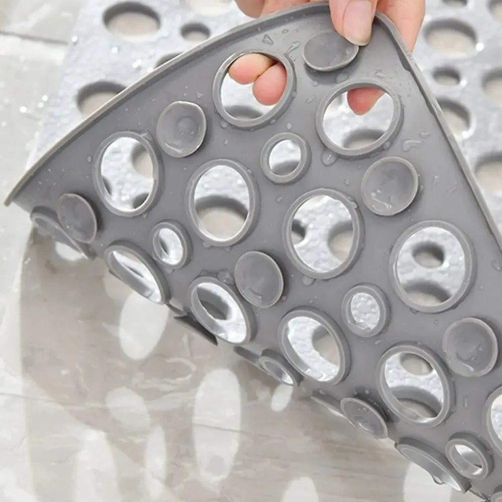 Non-Slip Bath Mat with Drain Holes & Suction Cups - Easy Clean Bathtub Mat Bathroom Accessory - Hom Haven