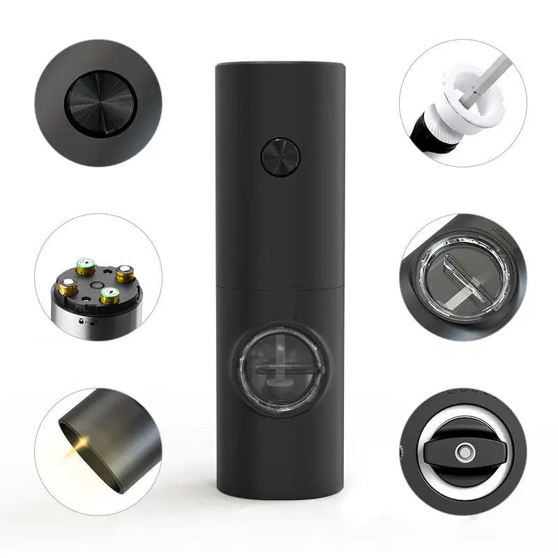 Electric Automatic Salt and Pepper Grinder Set Rechargeable Battery Gravity Spice Mill Adjustable Spices Grinder Kitchen tools - Hom Haven