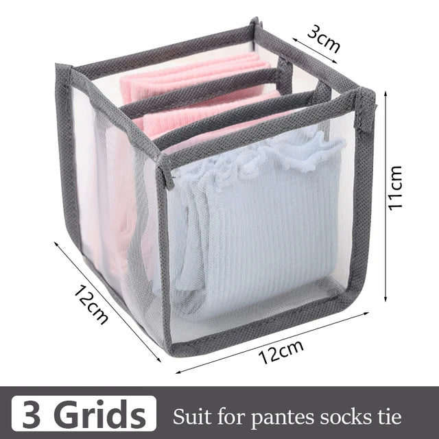 Foldable Underwear Drawer Organizer - Closet Divider Storage Box for Socks, Bras & Underpants - Hom Haven