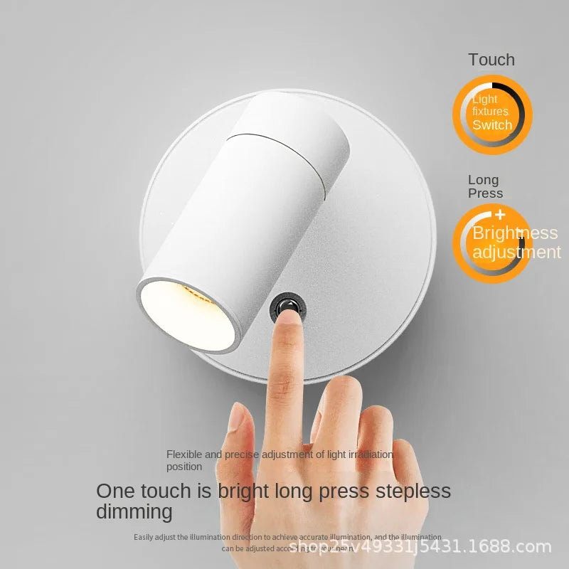 USB Rechargeable Adjustable Wall Light with Remote Touch Bedside Lamp