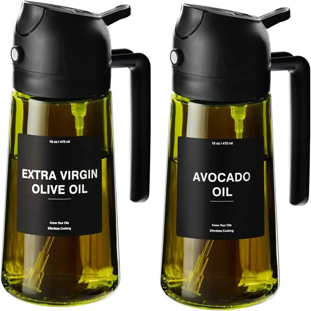 2-in-1 Olive Oil Dispenser & Sprayer (16oz / 470ml)