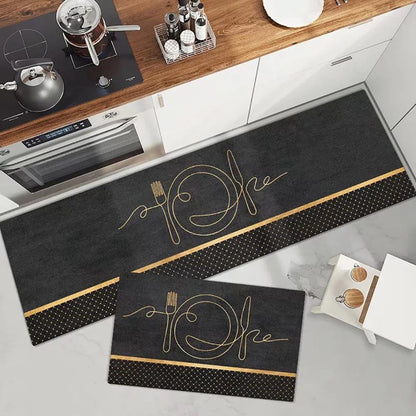 Soft Washable Kitchen Floor Mat - Anti-Slip Long Area Rug for Bedroom, Hallway & Bathroom Entrance - Hom Haven