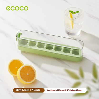 Ice Cube Tray with Lid & Bin, Quick-Release Freezer Ice Mold Set (7/14/21 PCs) - Hom Haven