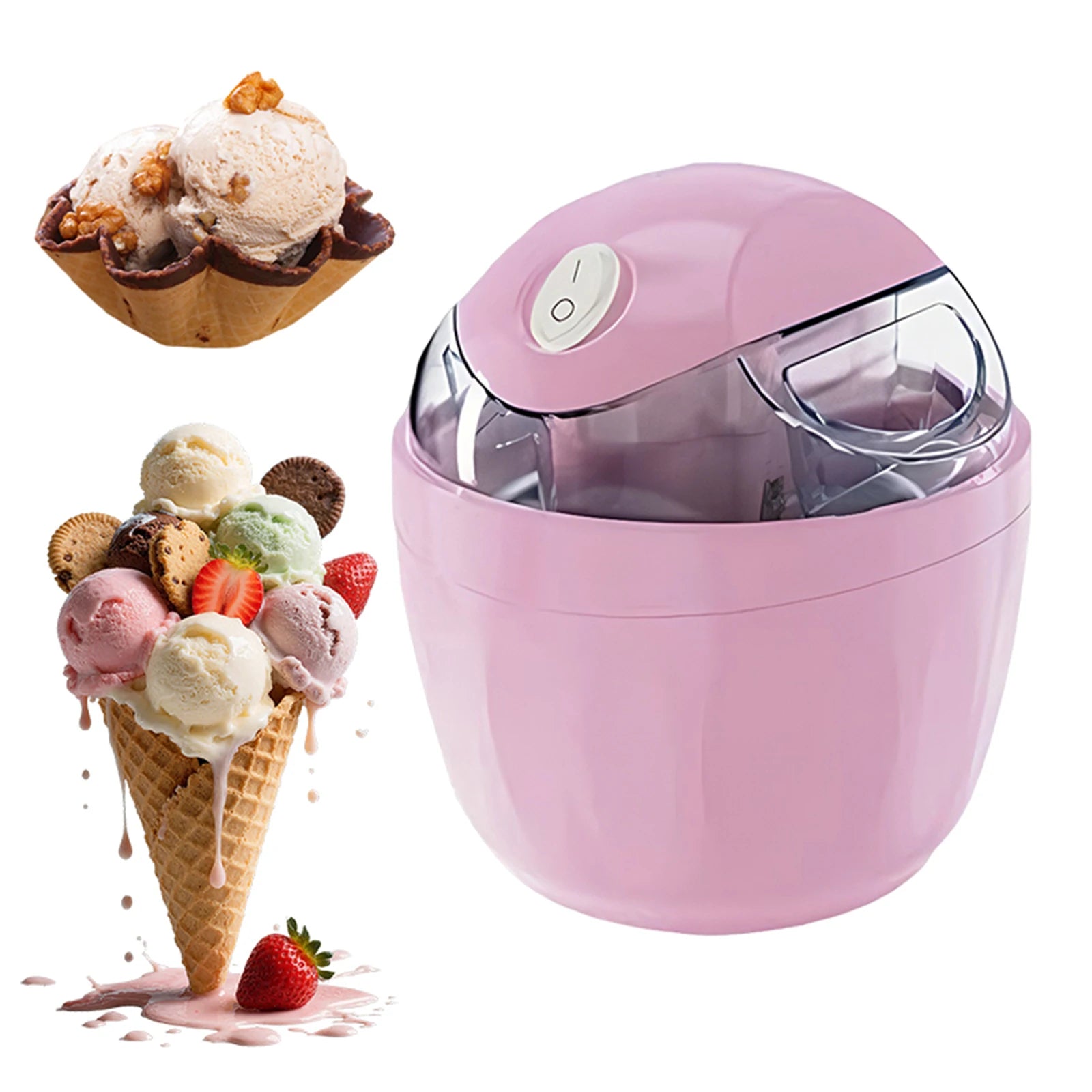 Mini Electric Ice Cream Maker Homemade Frozen Dessert Maker (500ml)