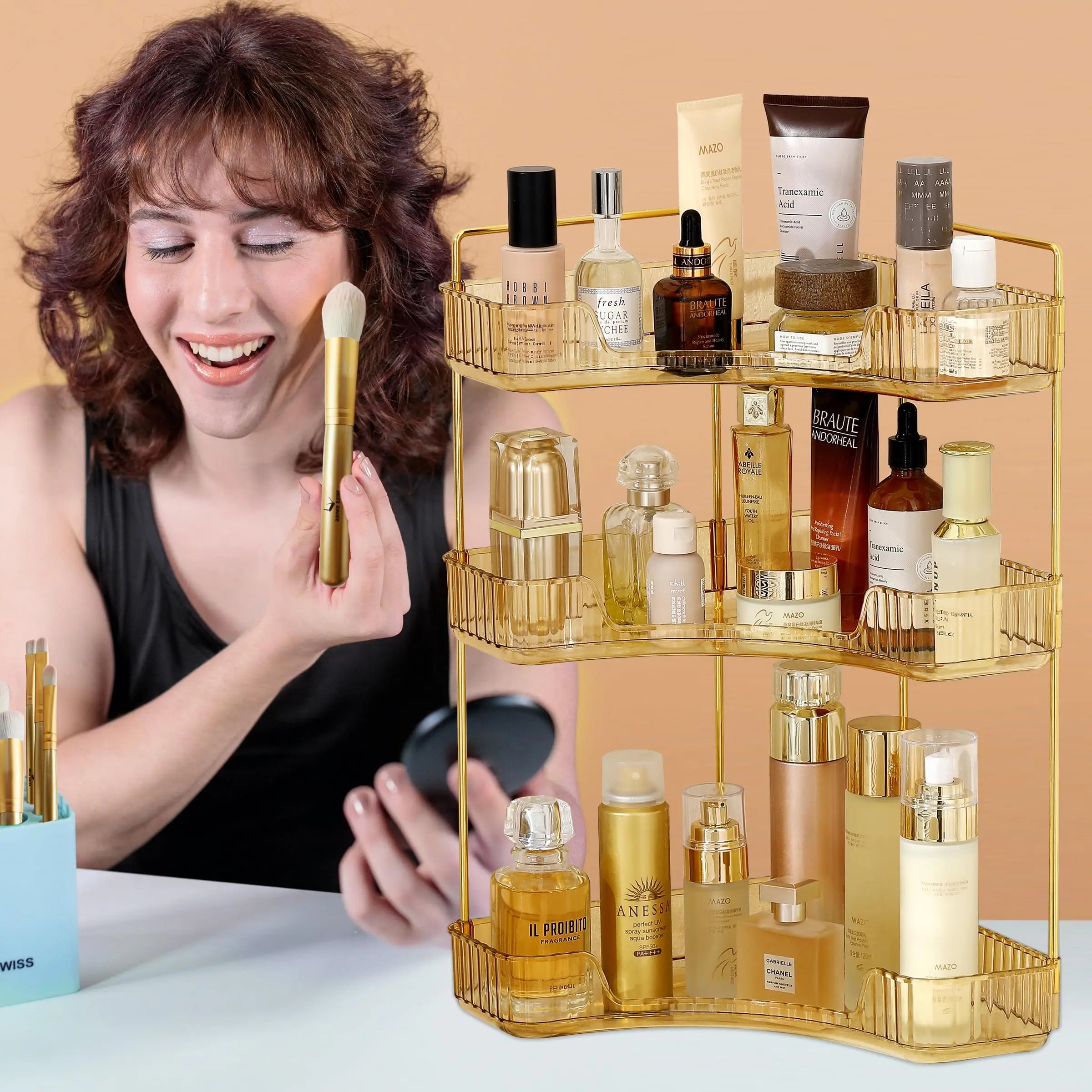 Bathroom Countertop Skincare & Perfume Organizer Tray
