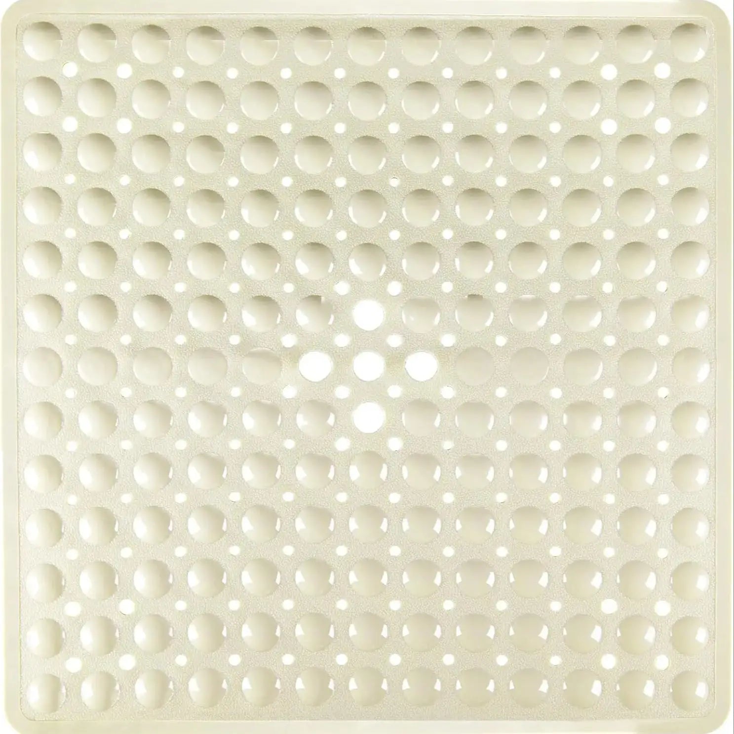 21x21 Inch Square Non-Slip Shower Mat - Clear PVC Anti-Slip Bathroom Stall Floor Mat