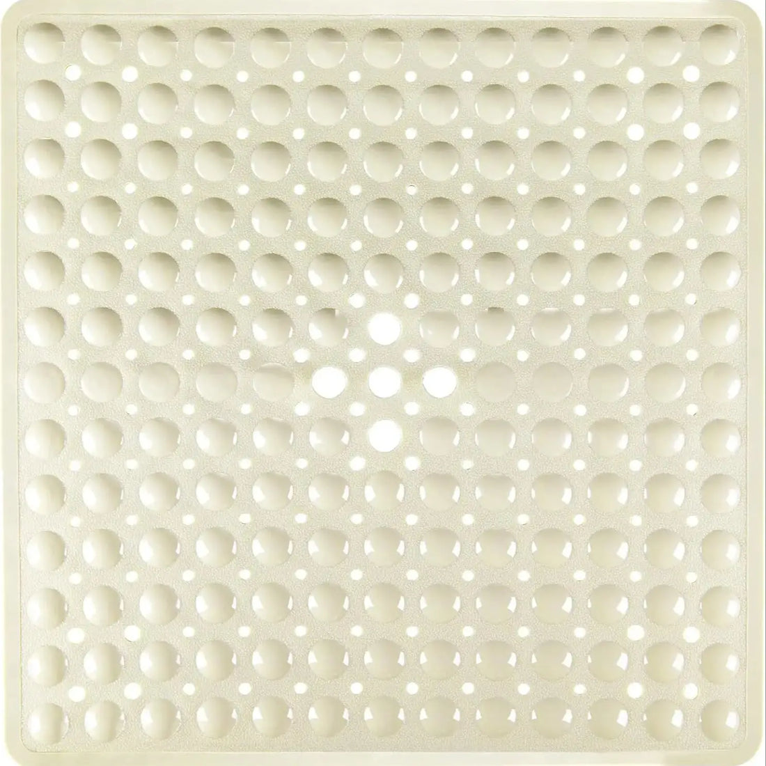 21x21 Inch Square Non-Slip Shower Mat - Clear PVC Anti-Slip Bathroom Stall Floor Mat