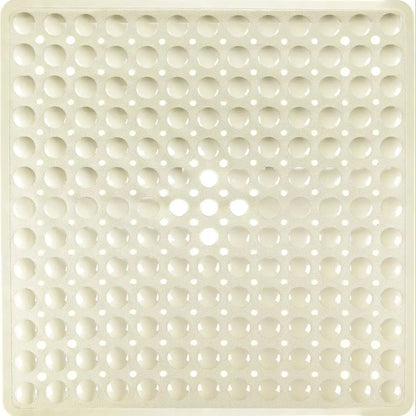 21x21 Inch Square Non-Slip Shower Mat - Clear PVC Anti-Slip Bathroom Stall Floor Mat - Hom Haven