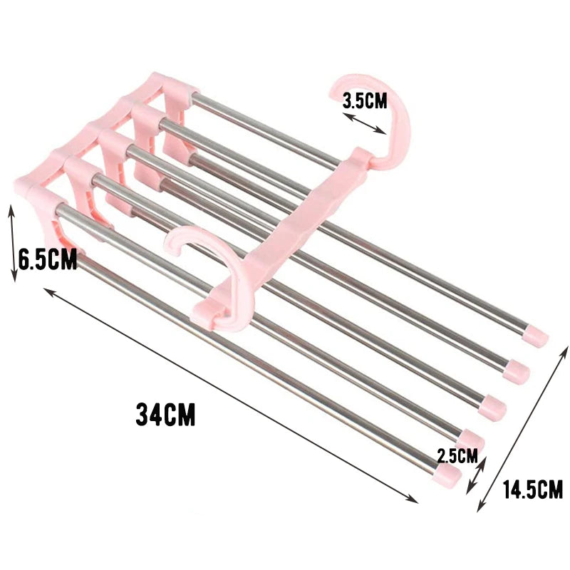 Folding Pants Hanger Space-Saving Clothes Organizer
