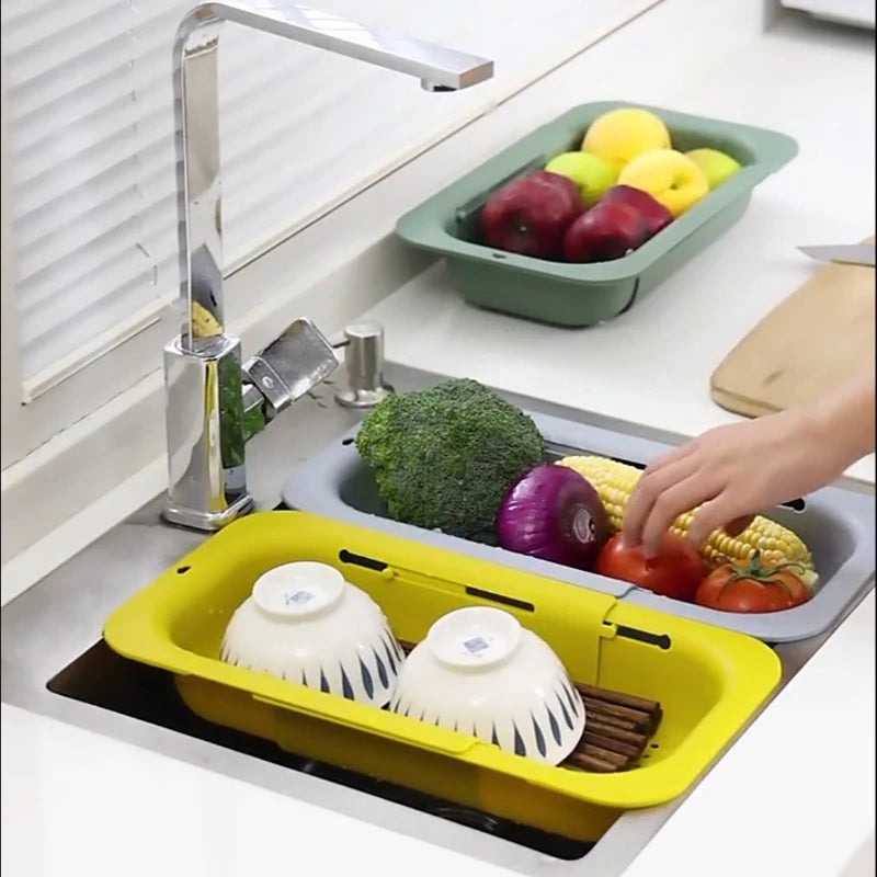 Adjustable Expandable Sink Drain Basket for Fruits & Vegetables