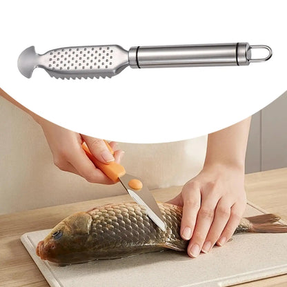 Stainless Steel Fish Scale Remover Tool with Comfortable Handle - Hom Haven