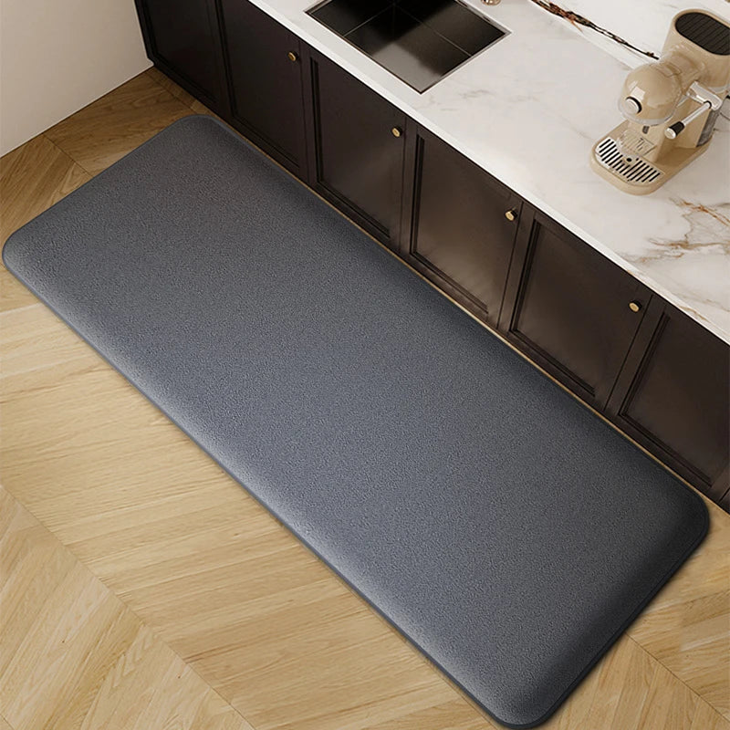 Long Strip Thickened Kitchen Floor Mat - Non-Slip Flannel Absorbent Bathroom & Door Foot Mat