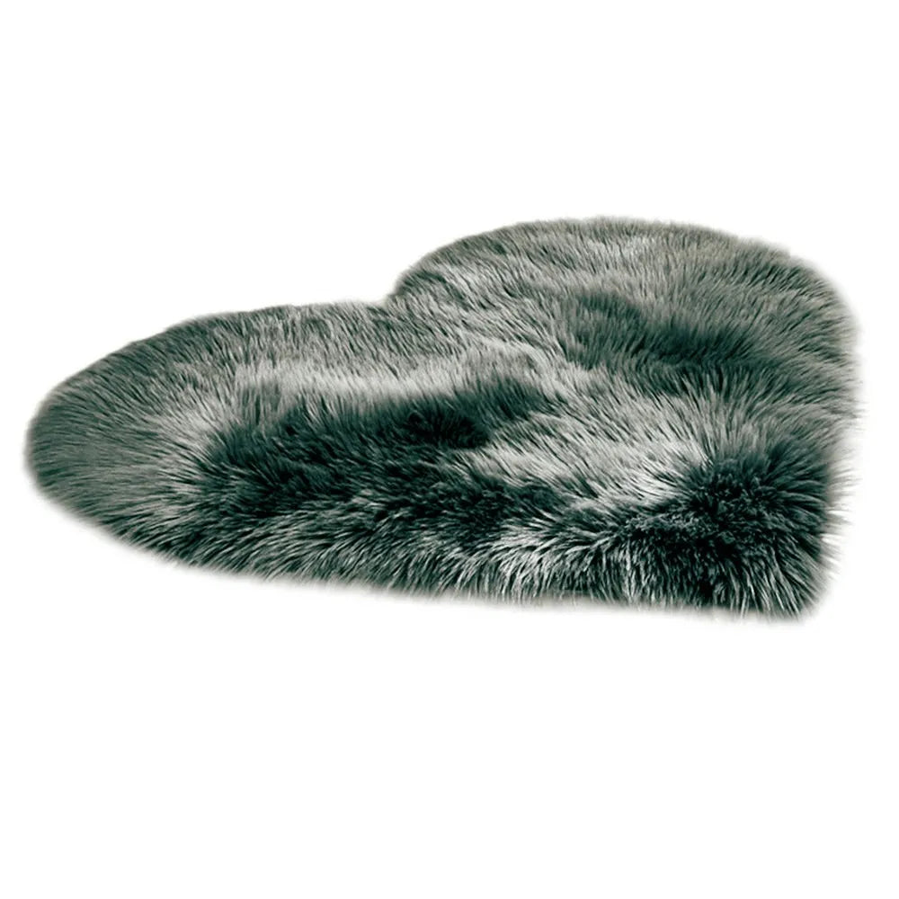 Faux Sheepskin Shaggy Area Rug - Non-Slip Fluffy Soft Imitation Wool Bedroom & Indoor Carpet