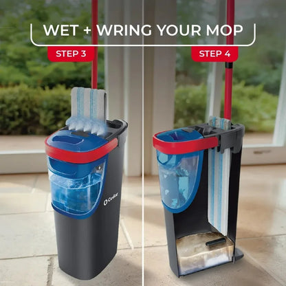 O-Cedar H2prO Flat Mop System Dual-Tank Clean and Dirty Water Separation - Hom Haven