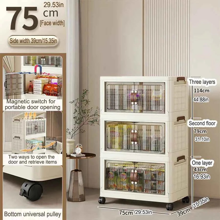 Large Capacity Foldable Wardrobe Storage Cabinet - Dustproof Closet Organizer, Easy to Install - Hom Haven