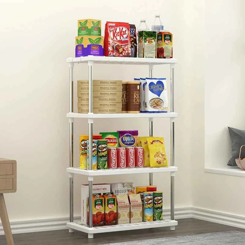 4-Layer Multi-Purpose Floor Standing Storage Rack - Bathroom, Kitchen & Living Room Organizer - Hom Haven