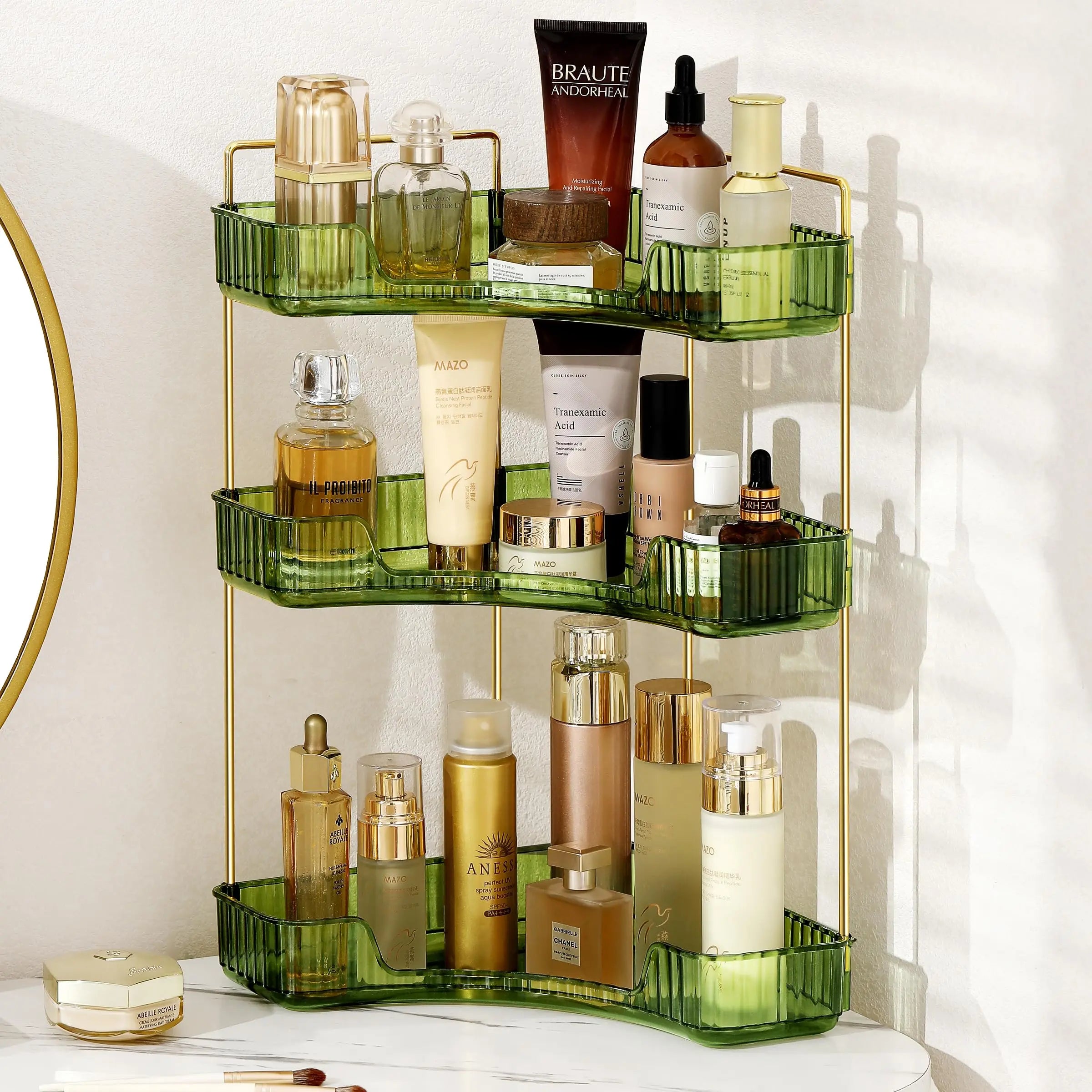 Bathroom Countertop Skincare & Perfume Organizer Tray