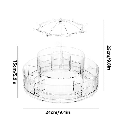 360° Rotating Acrylic Desktop Cosmetic Organizer - Hom Haven