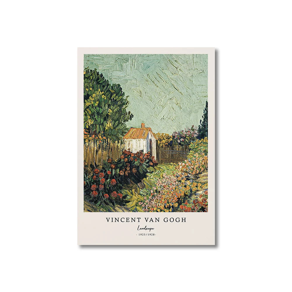 Vincent Van Gogh Starry Night Canvas Wall Art - Unframed Classic Painting Print for Living Room Decor - Hom Haven