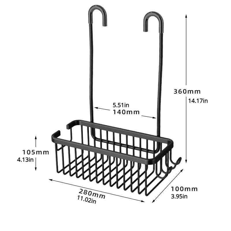 Convenient Toilet Shower Rack with No Drilling Installation  Bathroom Storage Basket for Shower Room and Bath Products